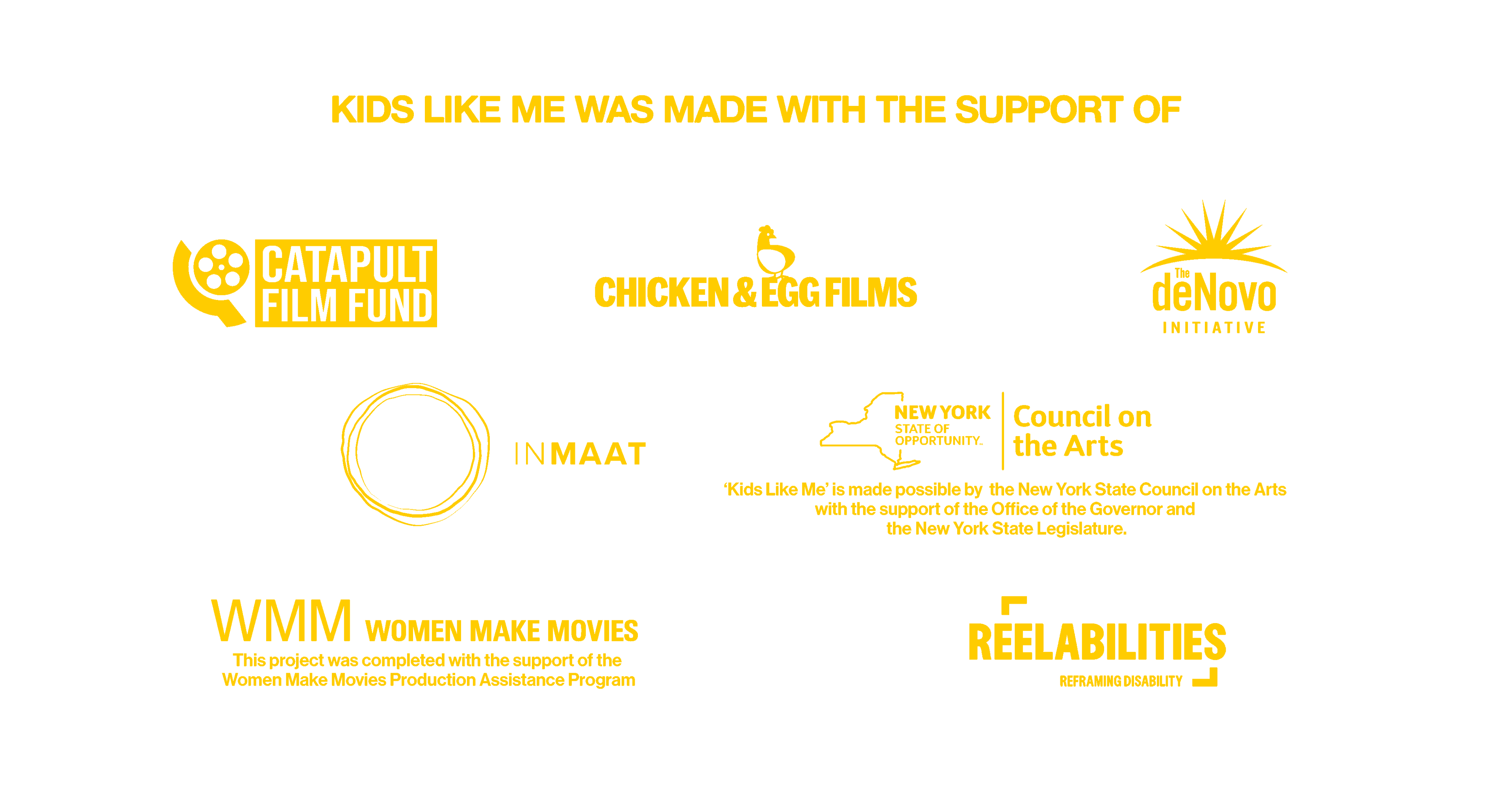 Logos of various film supporters